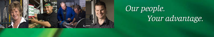 Heading image for the General Cable site, shows a variety of employees and has text which states Our People, Your Advantage.